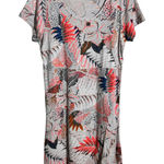 Fresh Produce  TShirt Dress Women M White Plant Print Coastal Beach Made in USA Photo 0