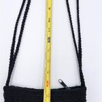 Xhilaration Vintage Y2K Black Woven Crochet Mini Bag Purse Flower Charm Zipper Photo 7