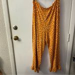 ASOS  Orange Flared Ruffle Hem Polka Dot Pants  20 Twee Coconut Girl Dopamine Photo 1
