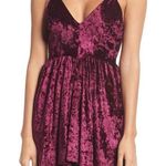 Sam Edelman crushed velvet burgundy maroon romper Photo 0