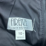 Women's Vintage Firenze Santa Barbara 100% Leather Straight Skirt, Size 10 Black Photo 6