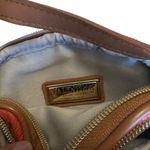 Valentina Made in Italy Orange Pebbled Leather Crossbody Bag Small Quiet Luxury Photo 5