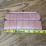 Vintage Judith Leiber Snakeskin Clutch Long Wallet Pale Pink 1980s Photo 7