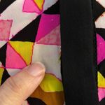 Alice & Trixie  Size M Blouse Top Silk Colorful Geometric Print FLAW Photo 4