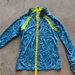 Ideology / Women's Athletic Zip Jacket / Teal - Chartreuse / size small Photo 4