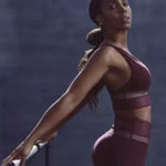 Fabletics Valetta medium support Sports bra plunge V-neck 14” burgundy Medium Photo 0