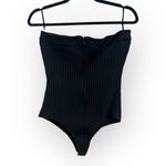 NBD Zhora Black Ribbed Strapless Bodysuit – Size Small Photo 1