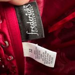 Frederick's of Hollywood Frederick’s of Hollywood Red Embroidered Corset Lace Up Lingerie Vampire Sz 32 Photo 3
