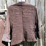 Victor Costa Chocolate Brown Crinkle Texture Wrap Top Evening Jacket w/Skirt 8 Photo 6