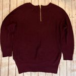 Burgundy / Wine Knit High Low Sweater Size Medium Red Photo 3