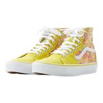 Vans Floral Yellow and Orange Sneakers UNISEX MEN 5.5 WOMEN 7 Photo 1