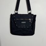 Baggallini Studded Black Nylon Shoulder Tote Handbag Travel Packable Grunge Photo 2