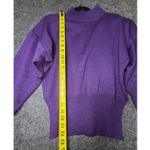 Vintage Casual Corner Purple Mock Neck Sweater with Padded Shoulders Photo 3