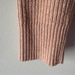 Madewell Soft Pink Crewneck Sweater high low hem slit long sleeve front pockets Photo 2
