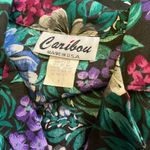Vintage 80s caribou bright floral top Green Size 8 Photo 1