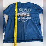Vintage Navy Blue Estes Park Colorado Long Sleeve Cotton Tee Shirt Sz Medium Photo 5