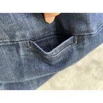 Coldwater Creek  Denim Jean Skirt Blue Size P8 Pencil Dark‎ Wash Knee Stretch Photo 7