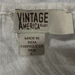 VINTAGE AMERICA BLUES Cotton Embroidered White and Blue Women's Top SIZE L Size L Photo 5