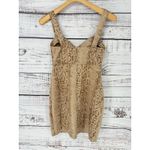 Lush Clothing LUSH Sleeveless Bodycon Animal Print Snakeskin Mini Dress Size Small‎ Tan Brown Photo 2