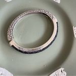 Brighton  black leather and Silver hinged bracelet Photo 0