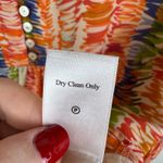 Coldwater Creek 100% Silk Abstract Print Blouse Medium V-Neck Colorful Rainbow Photo 7