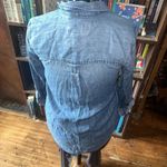 American Eagle  distressed denim button down XS boyfriend shirt Photo 1