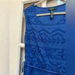 Ralph Lauren Lauren | Lauren Jeans Co. Royal Blue Boho Aztec Print Dress Size M Photo 2
