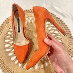 Alice + Olivia Dina Suede Pumps Orange Size EU 37.5 Photo 1