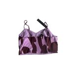 House of Harlow Purple Patterned Satin Crop Top Size Medium NEW NWT Photo 2