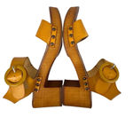 MIA Women's Slingback Wedge Sandals Yellow Tan Size 10 Casual Summer Photo 7