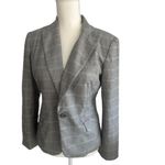 Saks 5th Avenue SAKS FIFTH AVENUE Light Gray Plaid Jacket Blazer Size 6 Photo 2