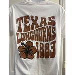 Pressbox Women White Cotton Texas Longhorns High Low Short Sleeve T-shirt- Small Photo 5