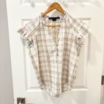 Veronica Beard Veronica‎ Beard Milly Plaid Flutter Sleeve Shirt size Medium in Multi Photo 7