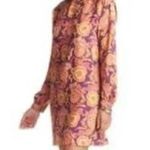 Loft Anne Taylor Long Sleeve Paisley Shift Dress Photo 1