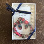 the little fish BOATEAK Heritage Plaid Jewelry Set Earrings and Bracelet Red Photo 0