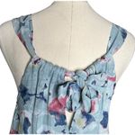 Bellambra 100% Linen Dress Womens XS Blue Floral Watercolor Sleeveless Italy Photo 4