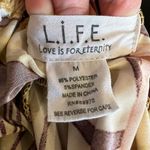 L.I.F.E. Psychadelic print cut out open front backless maxi beach dress, size M Yellow Size M Photo 8