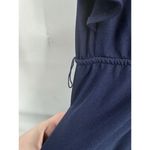 Hutch Jumpsuit Women XS Navy Blue Zia Wide Leg Crop Flutter Shoulder NO BELT Photo 7