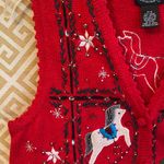 Vintage Studio Festive Red Sweater Vest Size undefined Photo 5