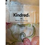 Kindred  Shirt Women Medium White Embroidered Floral Button Down Boho Cottagecore Photo 10