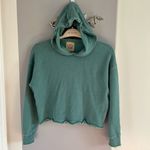 Chaser French Terry Cropped Linen-Blend Hoodie Photo 2