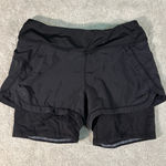Athleta  2-in-1‎ Pulse Shortie Athletic Workout Shorts Compression Black Small Photo 0