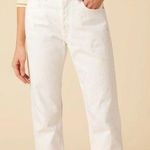 AGOLDE Parker Straight Leg Crop Jeans Finished Hem Milkshake White Size 32 Photo 0