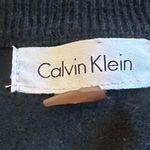 Calvin Klein Open Front Black Cardigan Sweater Cropped Length Bead Trim Medium Photo 7