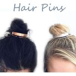 Bun Cuff,Hair Jewelry Bun Cage Minimalist Round Hair Clip Hair Pin Holder​ Silver Photo 4