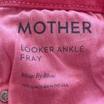 MOTHER Looker Ankle Fray Jeans Firecracker Red Distressed Women’s Size 26 Photo 10