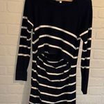 Ripe dress Black cream Striped Long Sleeve sweater slit for nursing large Size undefined Photo 0