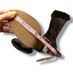 Charles David  Embossed Leather brown Faux Fur Brown Boots 6 1/2 Photo 12