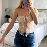 Lace Strapless Top White Photo 0