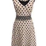 Fc Juniors Polka Dot Dress Formal PinUp Cutout Padded Holiday Wedding Sundress Black Size M Photo 0
